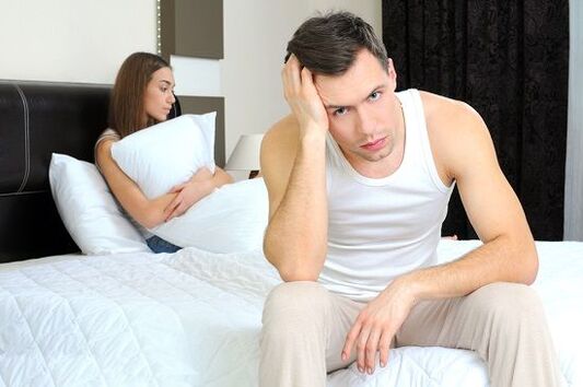 a man is upset about pathological discharge when he is excited
